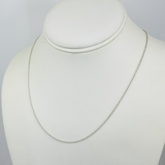 20.5" Tiffany Chain Necklace with 1.5mm Thick Links in Silver Mens Unisex - Picture 2 of 6